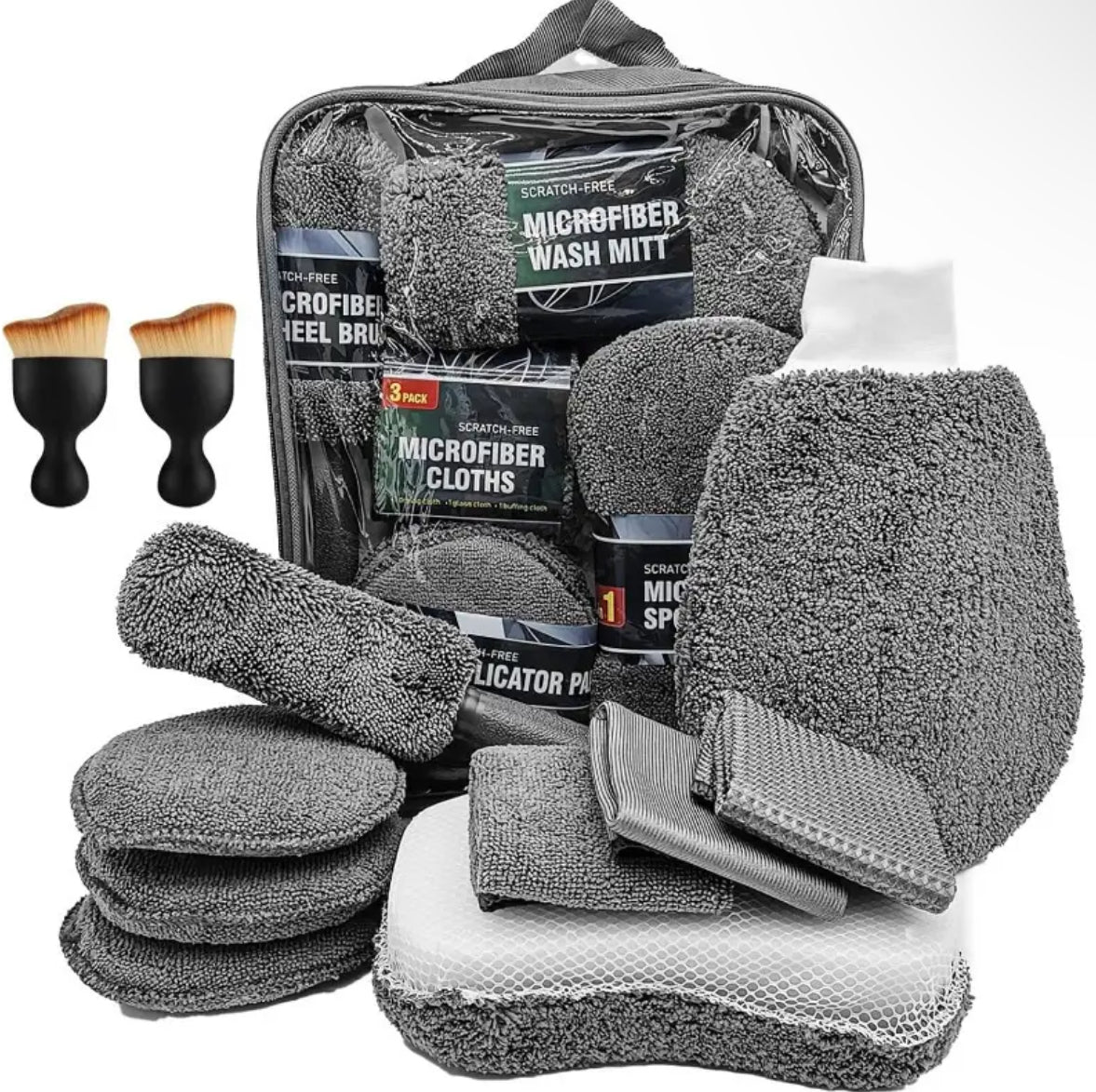 Kit Self Wash – Set Profesional pentru Curățare și Întreținere Auto (Interior, Plastice, Cauciuc, Uscare Caroserie)